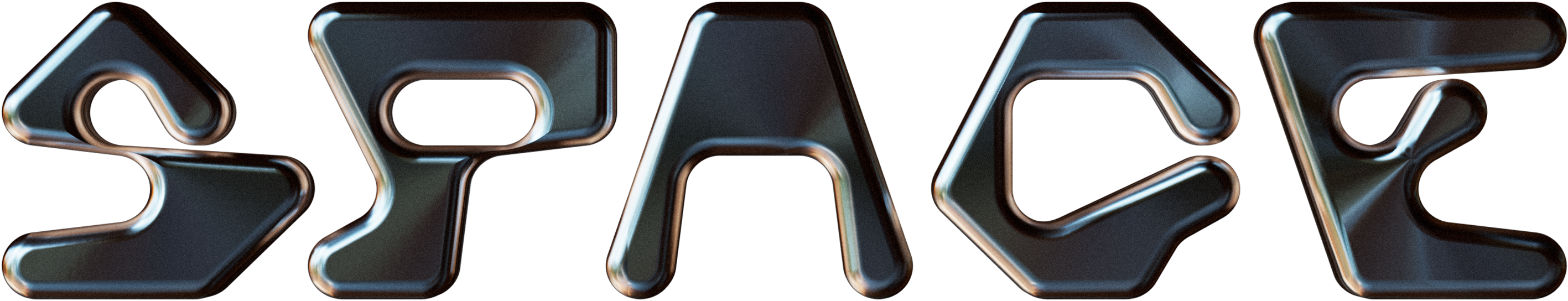 Space Studio Logo in metal effect